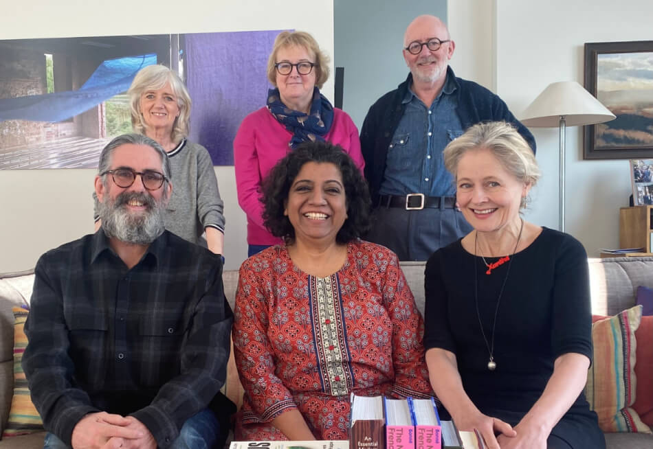 (From left to right, top row) Katie Lander, Sarah Jane Evans MW, Nicholas Lander (From left to right, bottom row) Dave Broom, Asma Khan, Xanthe Clay