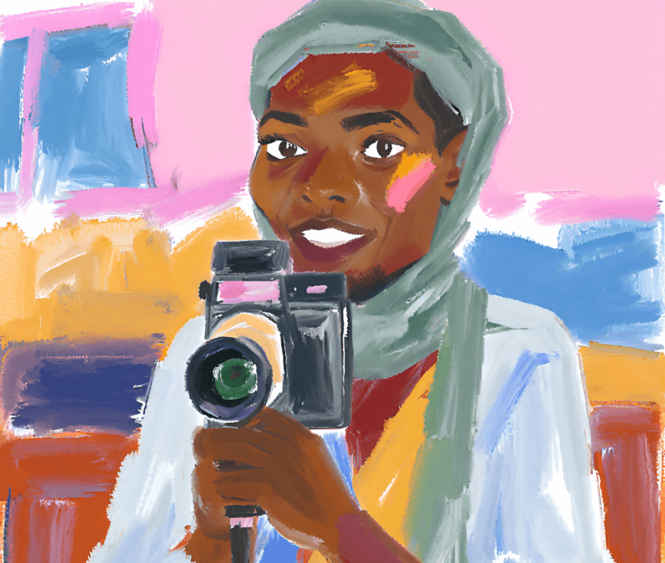 AI-generated image of a Sudanese journalist