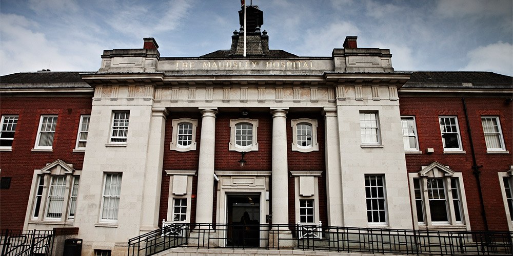 Exterior of the Victorian Maudsley hospital in London