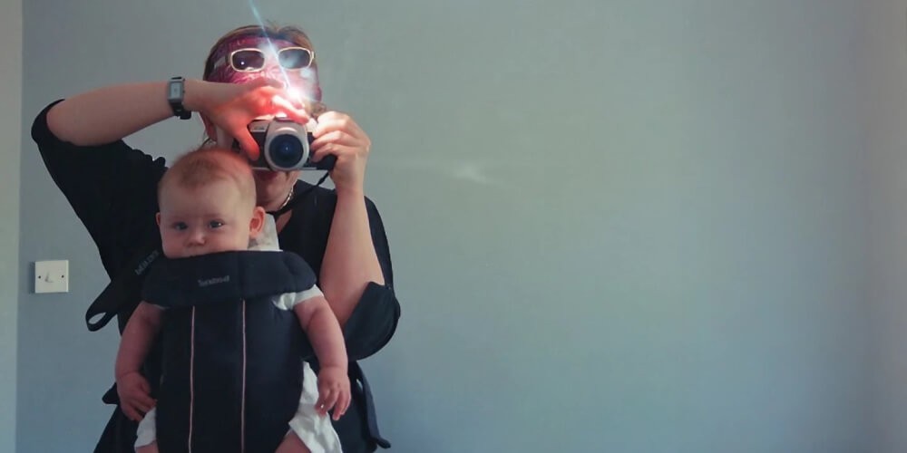 Director Victoria Mapplebeck filming her son, Jim Mapplebeck