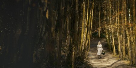 Allan Brown’s daughter, Oonagh Brown, wearing the nettle dress